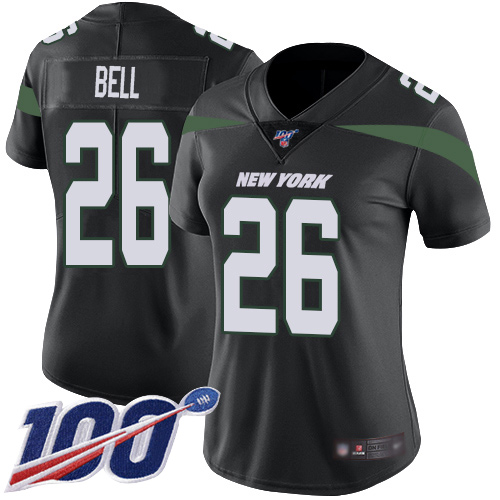 New York Jets Limited Black Women LeVeon Bell Alternate Jersey NFL Football 26 100th Season Vapor Untouchable